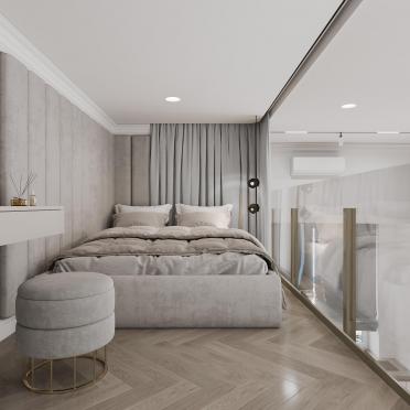 Интерьер спальни cветильниками над кроватью  смотреть на Basicdecor