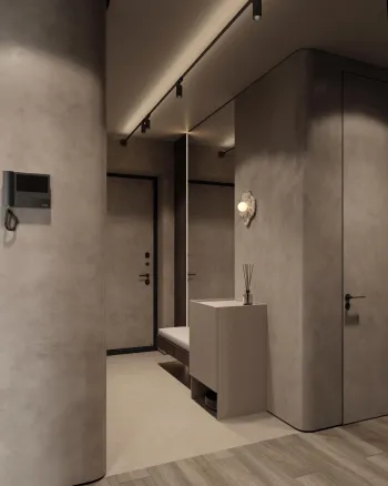 Интерьер с нишей с подсветкой и подсветкой настенной  смотреть на Basicdecor