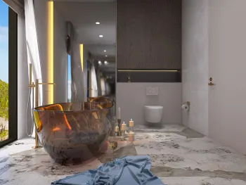 Интерьер ванной  смотреть на Basicdecor