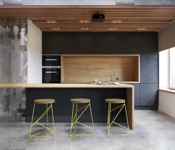 Интерьер кухни с барной стойкой в современном стиле смотреть на Basicdecor