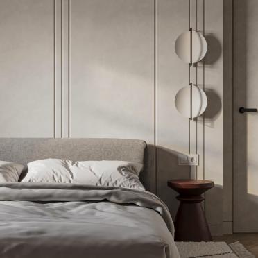 Интерьер спальни cветильниками над кроватью  смотреть на Basicdecor