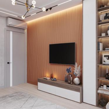 Интерьер кабинета c подсветкой  смотреть на Basicdecor