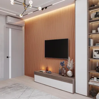 Интерьер кабинета c подсветкой  смотреть на Basicdecor