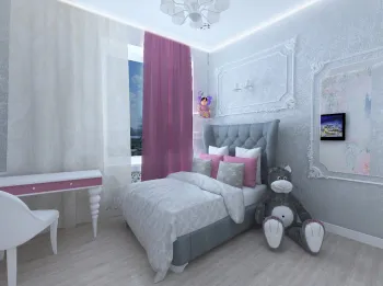 Интерьер детской с для девочки в неоклассике смотреть на Basicdecor