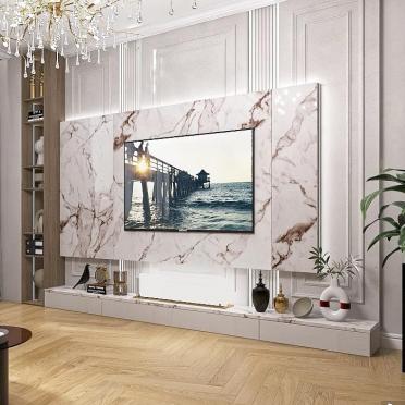 Интерьер гостиной с телевизором на стене  смотреть на Basicdecor