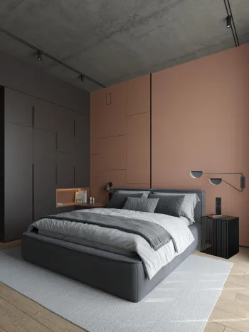 Интерьер спальни cветильниками над кроватью  смотреть на Basicdecor