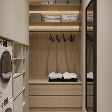 Интерьер с гардеробной и постирочной  смотреть на Basicdecor
