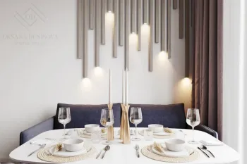 Интерьер cветильниками над столом в современном стиле смотреть на Basicdecor