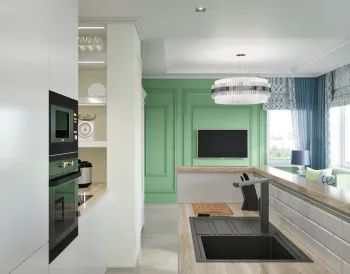 Интерьер кухни в неоклассике смотреть на Basicdecor