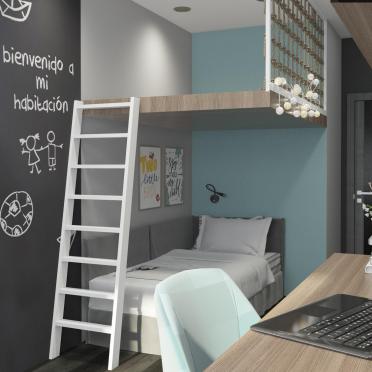 Интерьер детской c антресолью  смотреть на Basicdecor