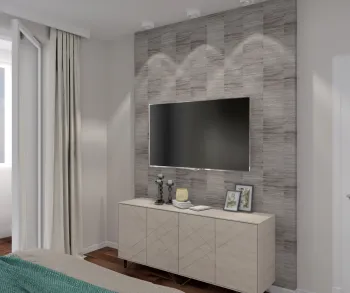 Интерьер ванной с телевизором на стене в современном стиле смотреть на Basicdecor