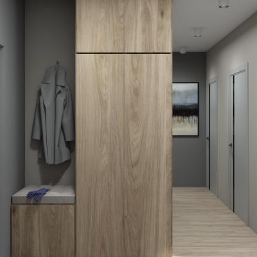 Интерьер прихожей с шкафом у кровати  смотреть на Basicdecor