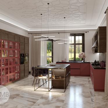 Интерьер кухни c островом в современном стиле смотреть на Basicdecor