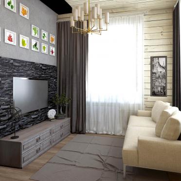 Интерьер гостиной в стиле фьюжн смотреть на Basicdecor