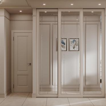 Интерьер с зеркалом на двери  смотреть на Basicdecor