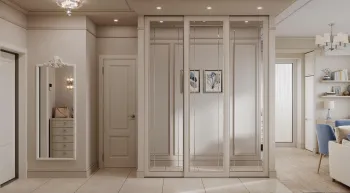 Интерьер с зеркалом на двери  смотреть на Basicdecor
