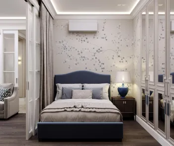 Интерьер спальни cветильниками над кроватью  смотреть на Basicdecor
