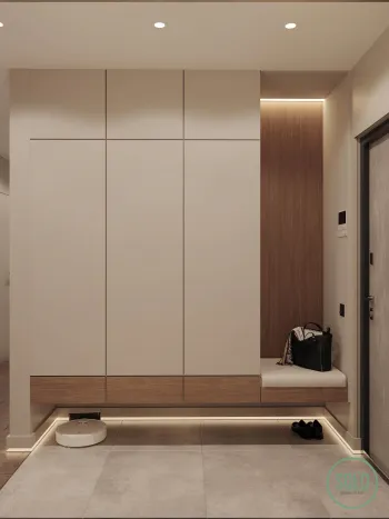 Интерьер прихожей с подсветкой светодиодной и с подсветкой  смотреть на Basicdecor