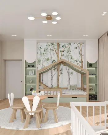 Интерьер детской с для новорожденных  смотреть на Basicdecor