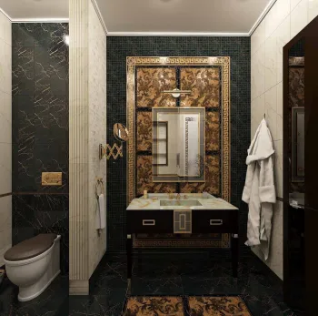 Интерьер ванной в современном стиле смотреть на Basicdecor