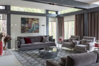 Интерьер гостиной в современном стиле смотреть на Basicdecor