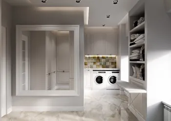 Интерьер с постирочной в неоклассике смотреть на Basicdecor