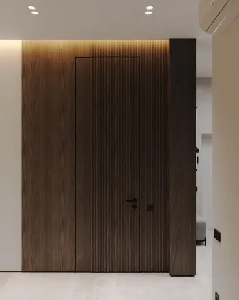 Интерьер коридора с нишей с подсветкой и с подсветкой  смотреть на Basicdecor