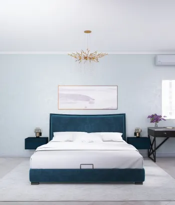 Интерьер спальни cветильниками над кроватью  смотреть на Basicdecor