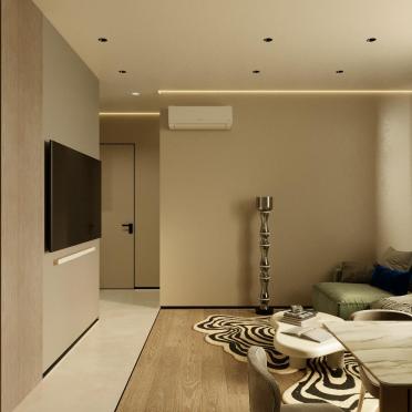 Интерьер кухни cветовыми линиями и с подсветкой  смотреть на Basicdecor