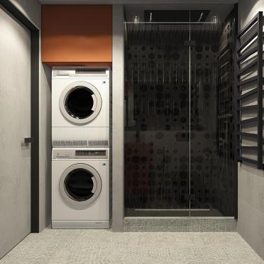 Интерьер ванной с постирочной  смотреть на Basicdecor