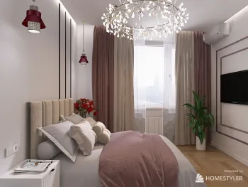 Интерьер спальни cветильниками над кроватью  смотреть на Basicdecor