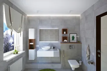 Интерьер ванной в современном стиле смотреть на Basicdecor