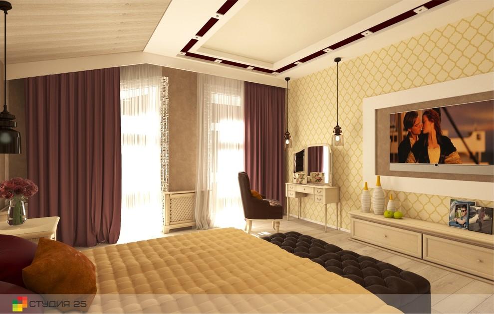 Интерьер спальни в классическом стиле и в восточном стиле