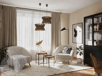 Интерьер гостиной  смотреть на Basicdecor