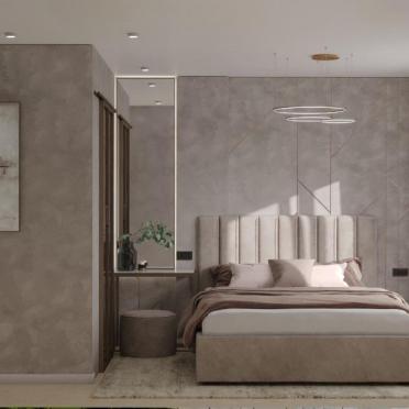 Интерьер спальни cветильниками над кроватью  смотреть на Basicdecor