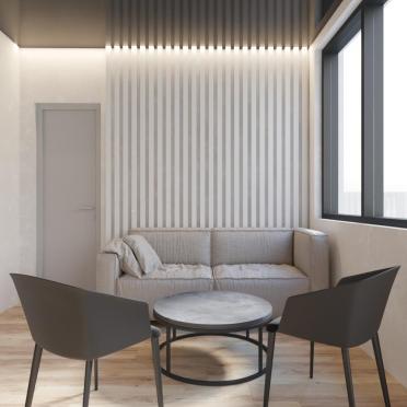 Интерьер гостиной cветовыми линиями  смотреть на Basicdecor