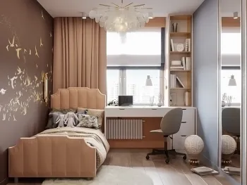 Интерьер детской c рабочим местом и с кабинетом  смотреть на Basicdecor