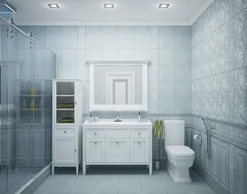Интерьер ванной в стиле фьюжн смотреть на Basicdecor