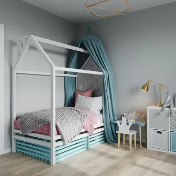 Интерьер детской в современном стиле и скандинавском стиле смотреть на Basicdecor