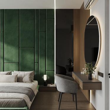 Интерьер спальни c подсветкой  смотреть на Basicdecor