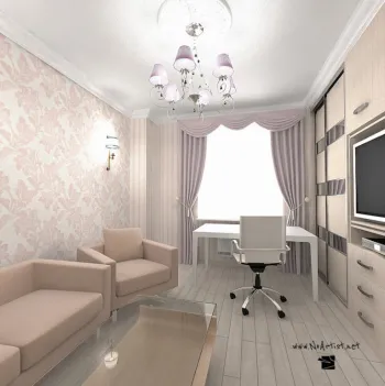 Интерьер c рабочим местом в классическом стиле смотреть на Basicdecor