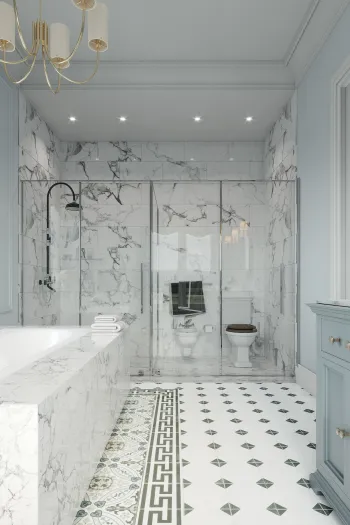 Интерьер ванной в классическом стиле смотреть на Basicdecor