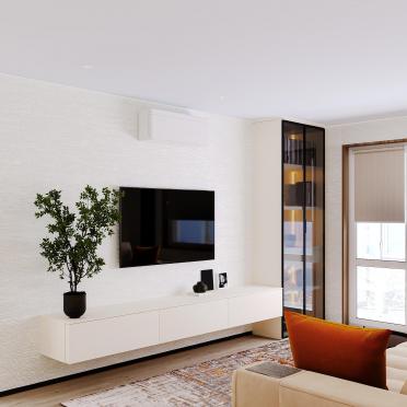 Интерьер гостиной с жалюзи  смотреть на Basicdecor