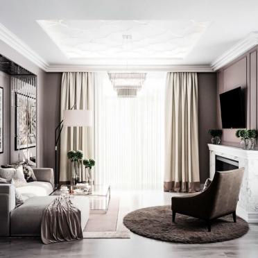 Интерьер гостиной в неоклассике смотреть на Basicdecor