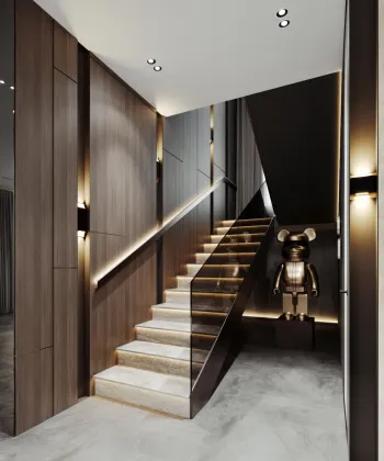 Интерьер с нишей с подсветкой и с подсветкой  смотреть на Basicdecor