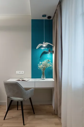 Интерьер c рабочим местом в современном стиле смотреть на Basicdecor