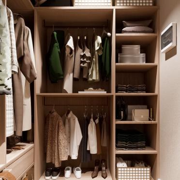 Интерьер с гардеробной в современном стиле смотреть на Basicdecor