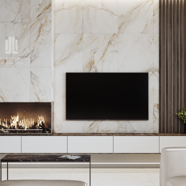 Интерьер гостиной с телевизором на стене  смотреть на Basicdecor