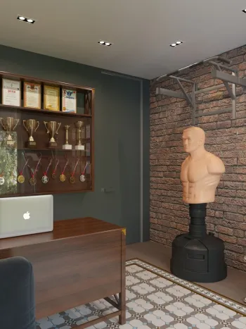 Интерьер c рабочим местом в стиле лофт смотреть на Basicdecor