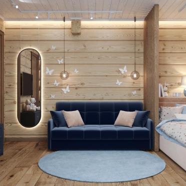 Интерьер детской с в деревянном доме  смотреть на Basicdecor